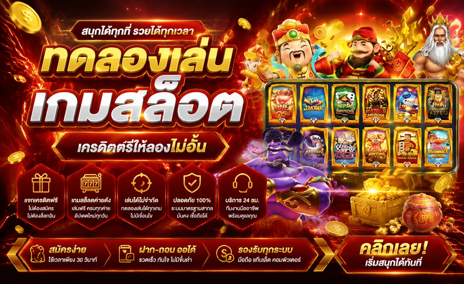 หน้าทดลองเล่นสล็อต PG SLOT ฟรีในเว็บ Thekingroman